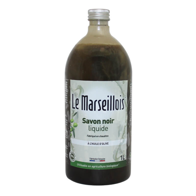 Savon noir liquide  l'huile d'olive - Flacon de 1 L
